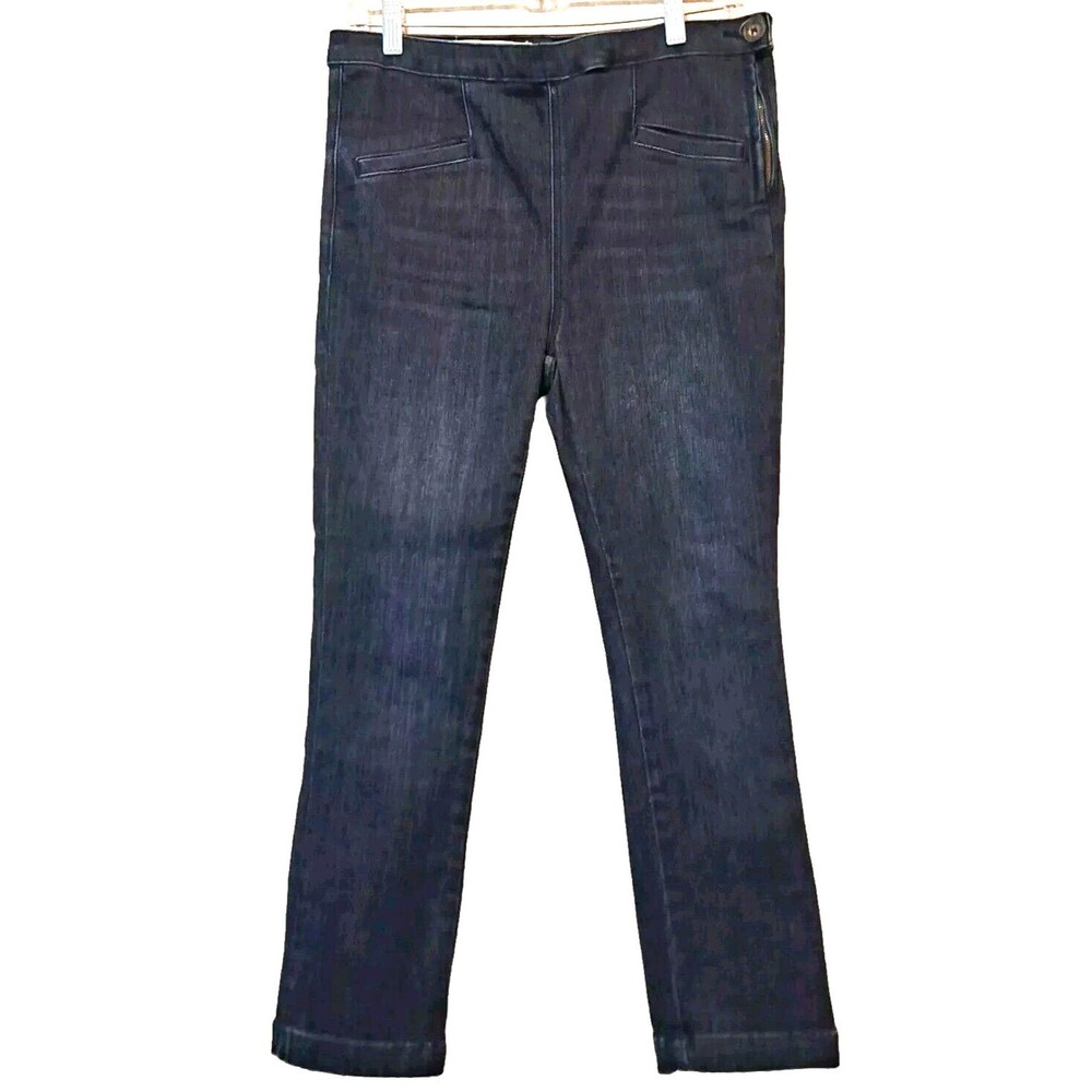 Anthropologie Pilcro And The Letterpress High-Rise Denim Leggings Side-Zip Sz 28